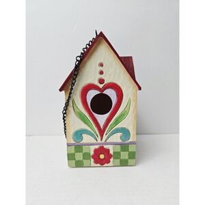 Jim Shore Outdoor Living Birdhouse 2013 Rainbow Mountain Hearts